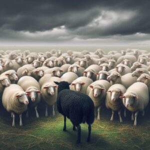 Black sheep preaches to white sheep