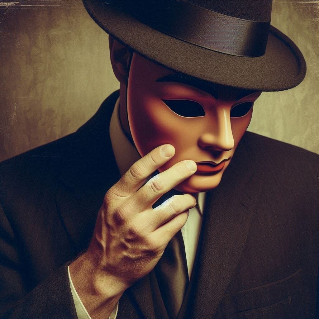 This man is hiding something