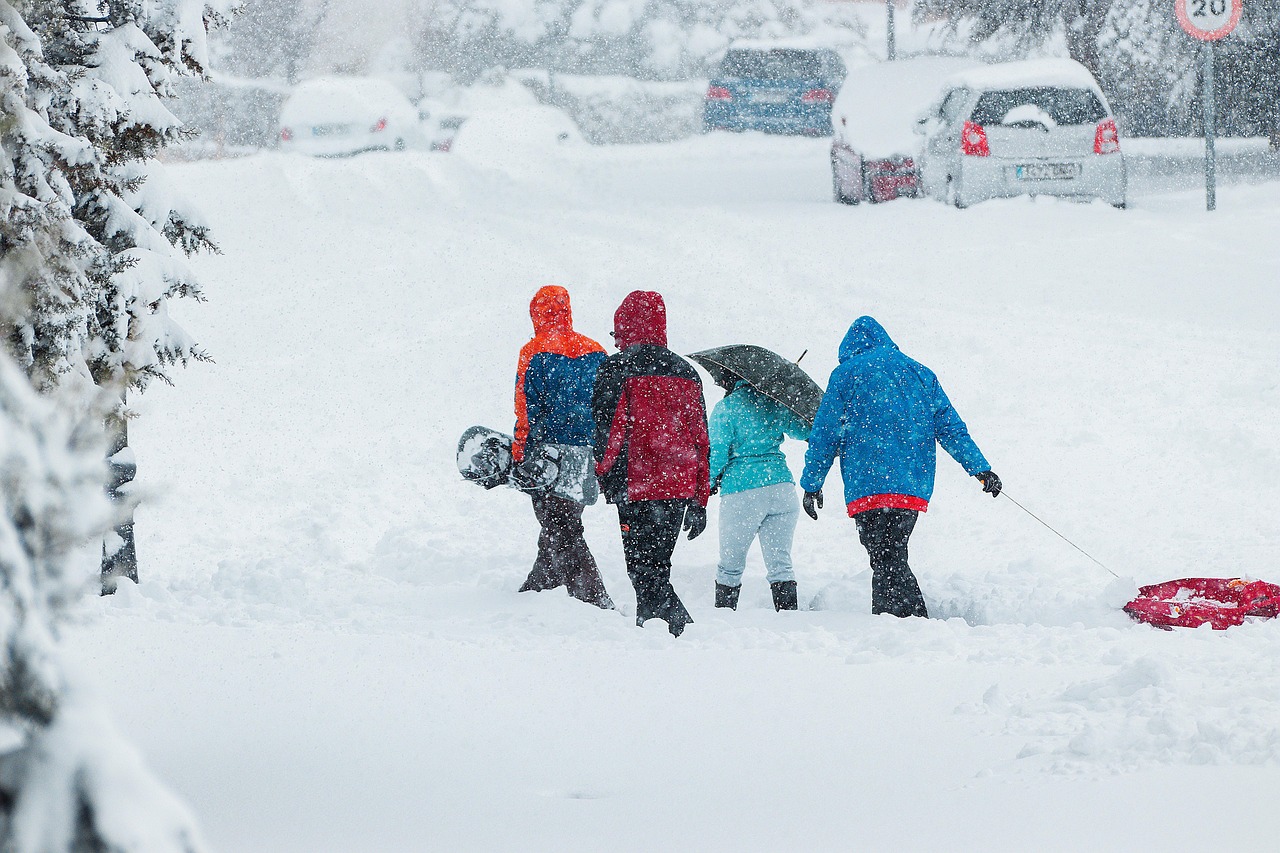 Kids going sledding