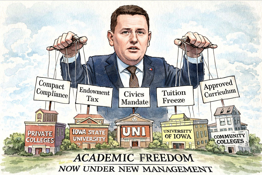 Taylor Collins' fever dream of controlling Iowa higher education