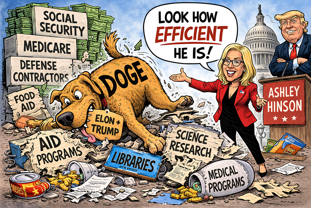 DOGE the dog efficiently destroys public goods