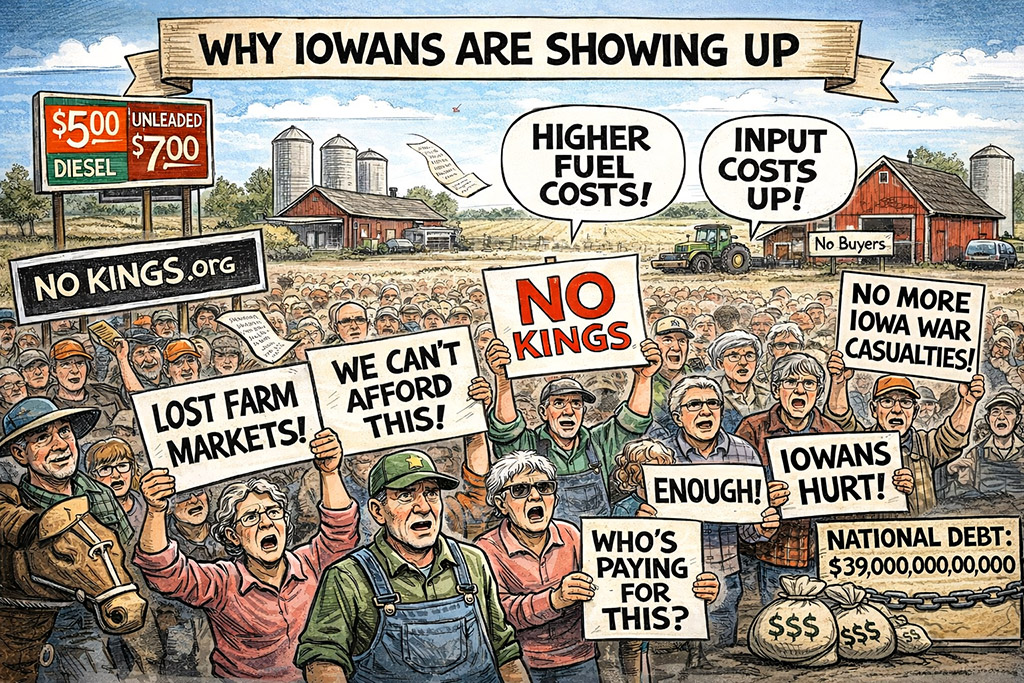 Why Iowans show up for No Kings protests Why Iowans show up for No Kings protests