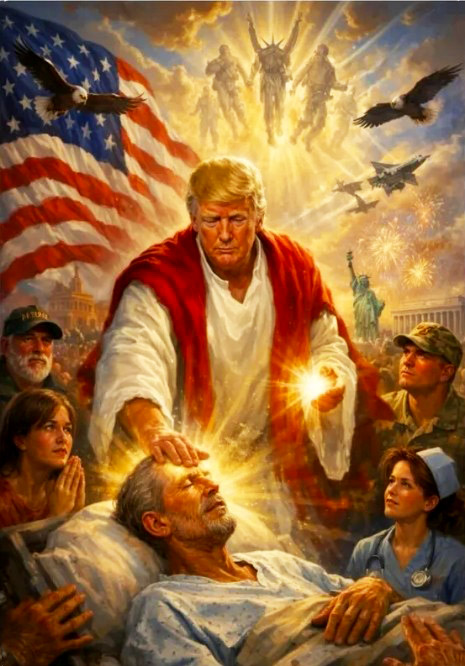 AI image of Trump as Christ
