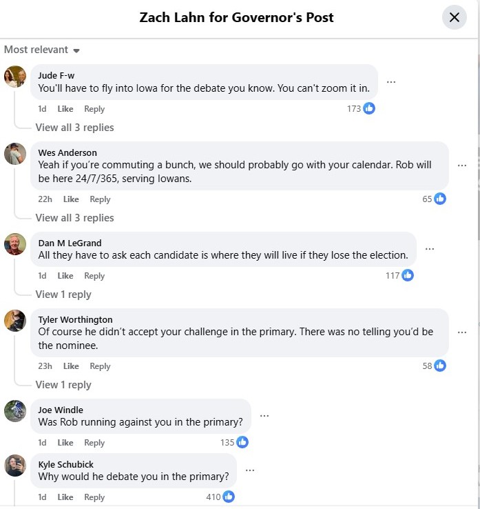 Responses to Lahn claiming to want to debate Sand in the primary Responses to Lahn claiming to want to debate Sand in the primary