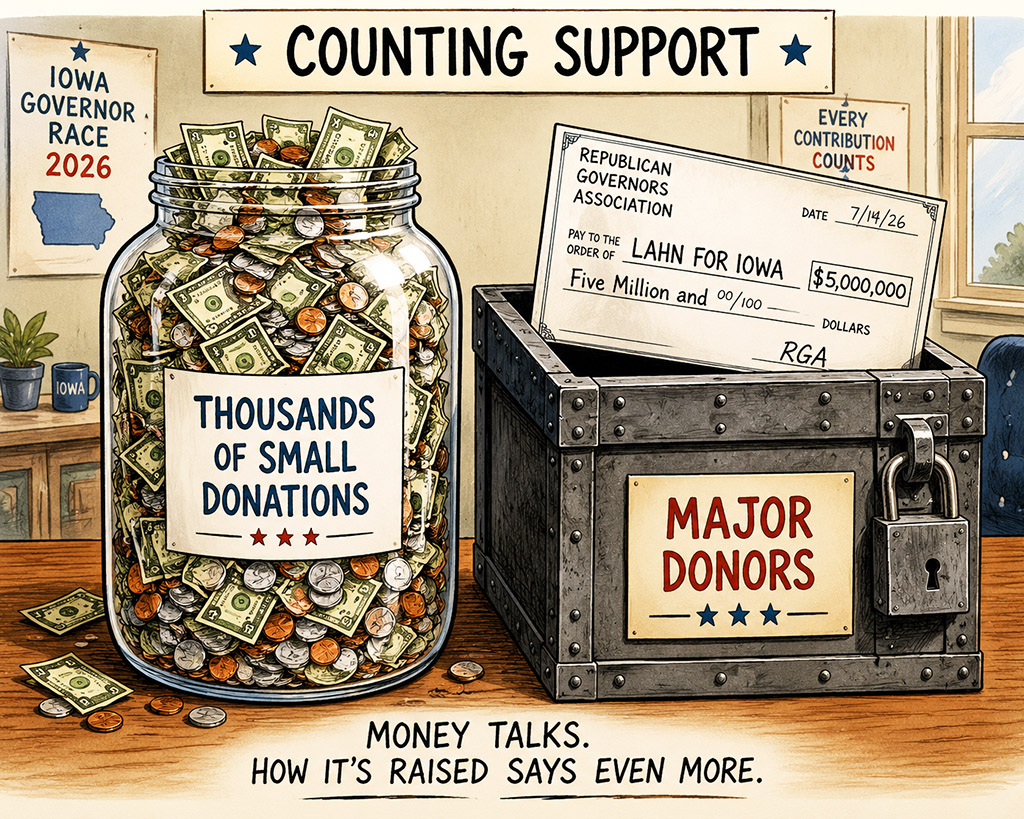 Counting support for the Iowa governor's race