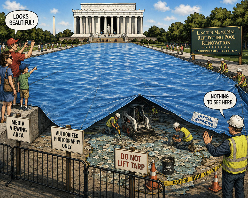 Hiding the facts about the reflecting pool Hiding the facts about the reflecting pool