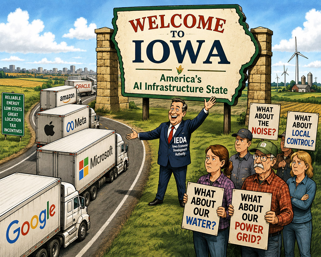 Impacts of Iowa AI data centers