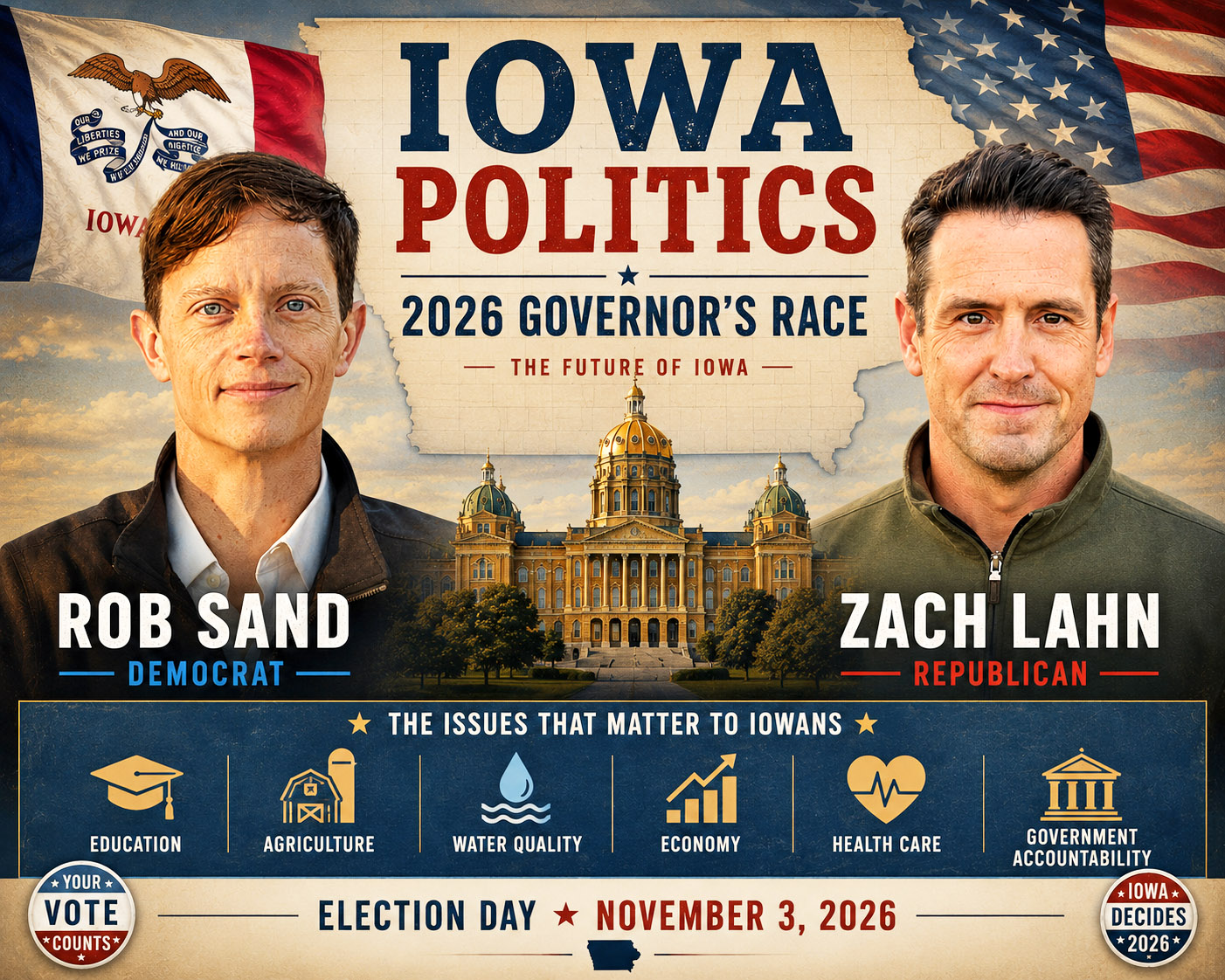 Zach Lahn Announces Iowa Agenda