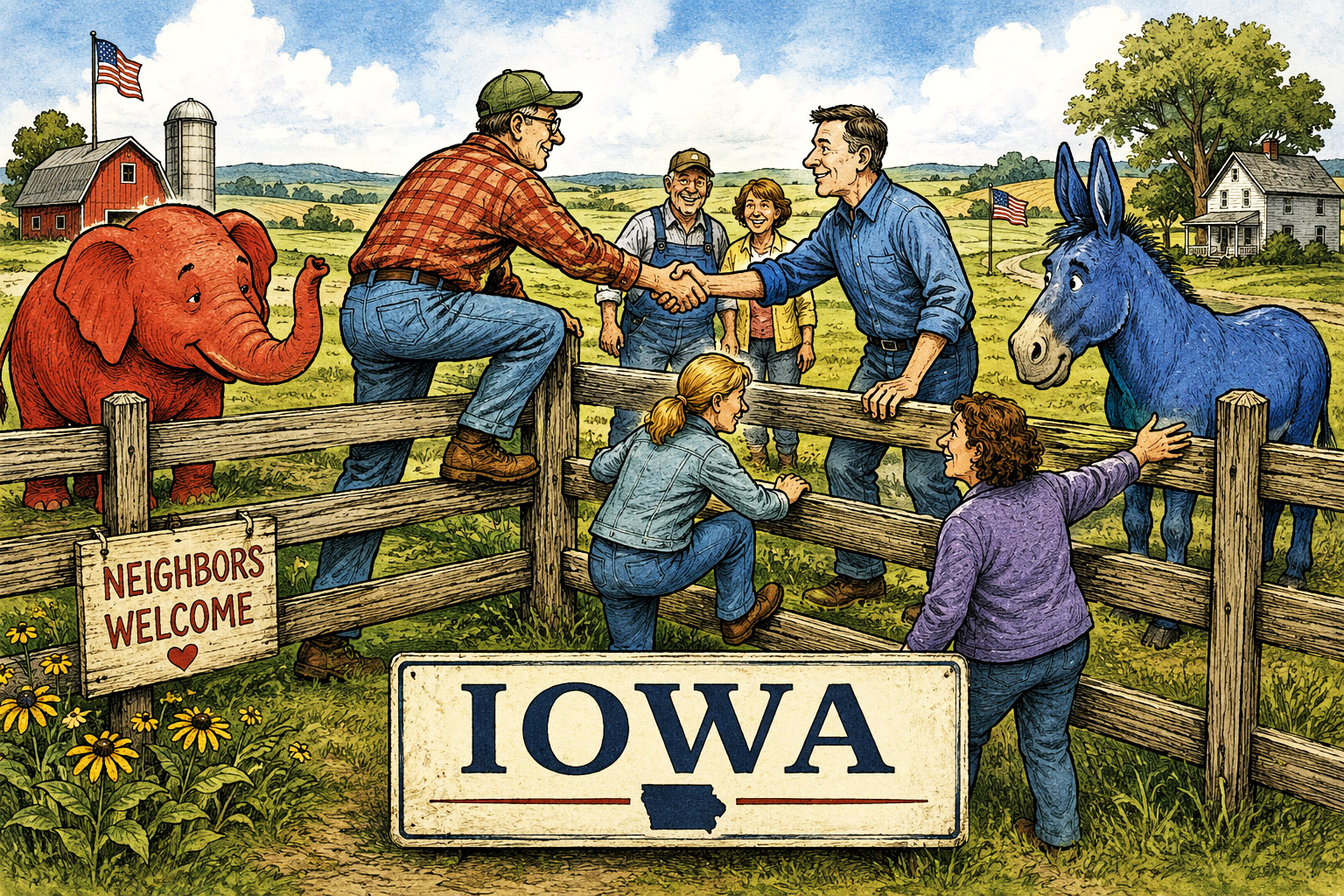 Iowans cross political fences to join together