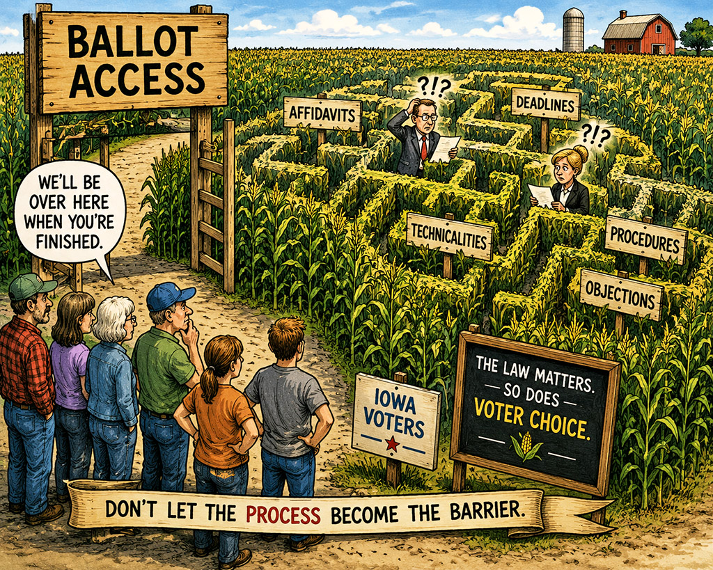 The Iowa corn maze of ballot access