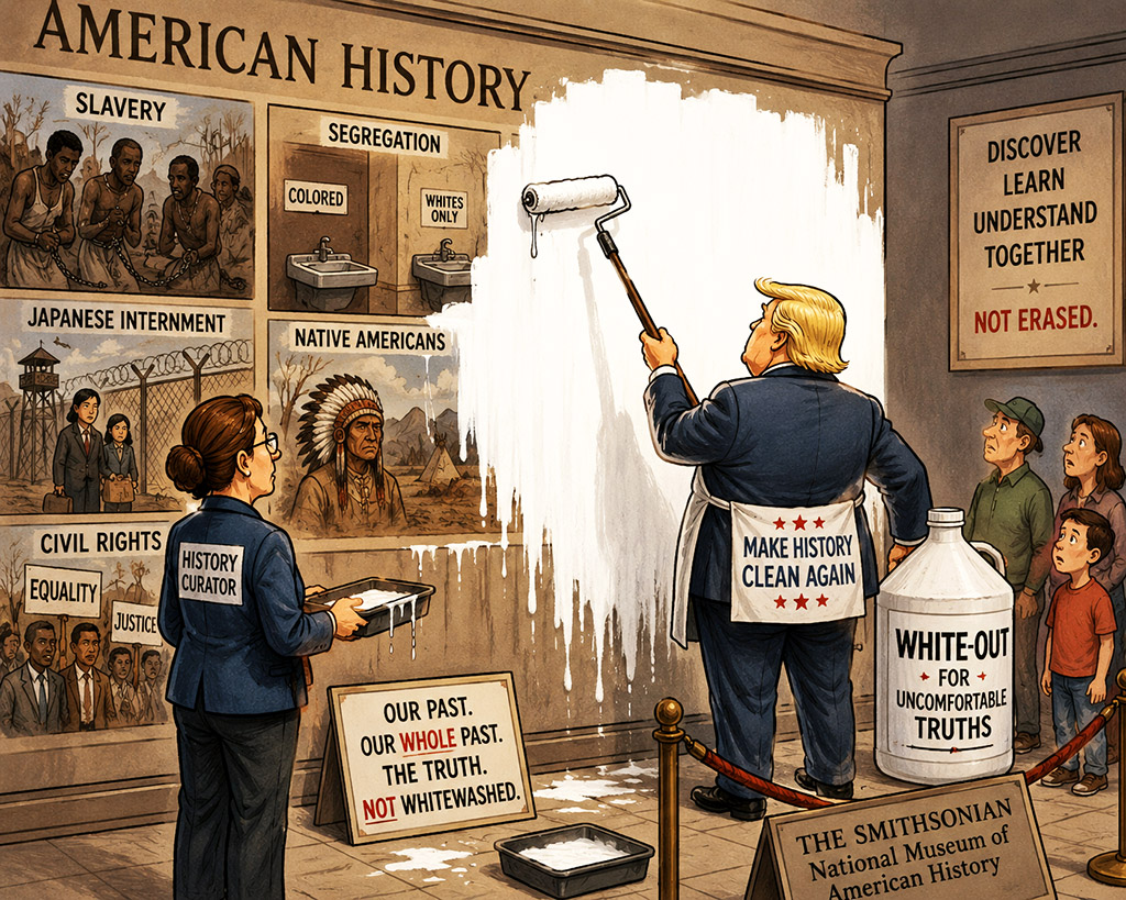 Trump whitewashes American history