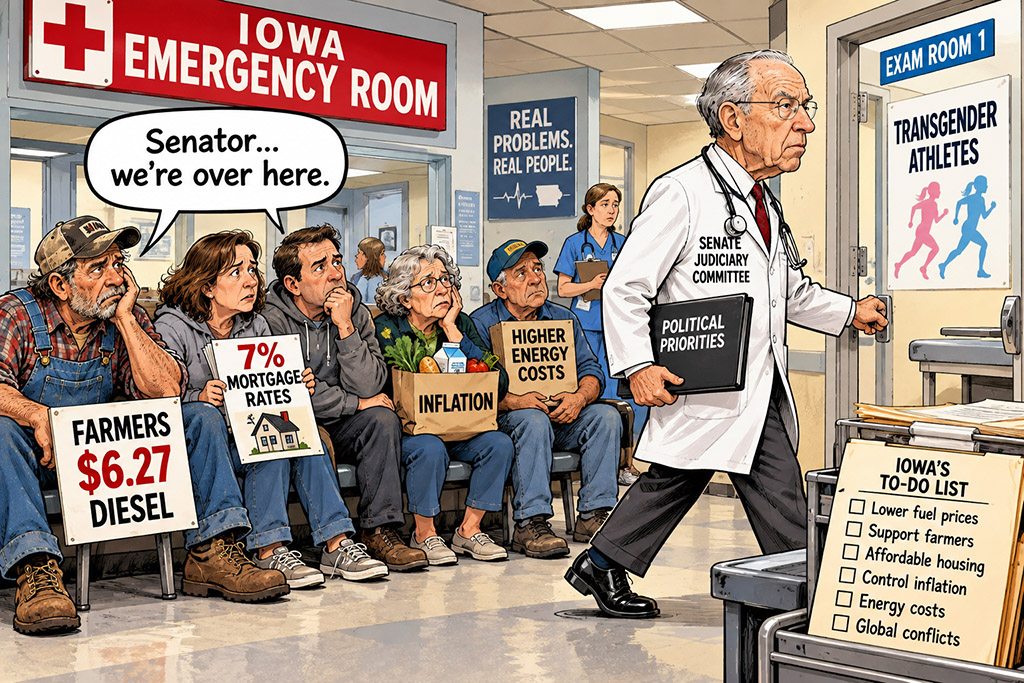 Grassley ignores Iowans and heads directly to transgender attacks