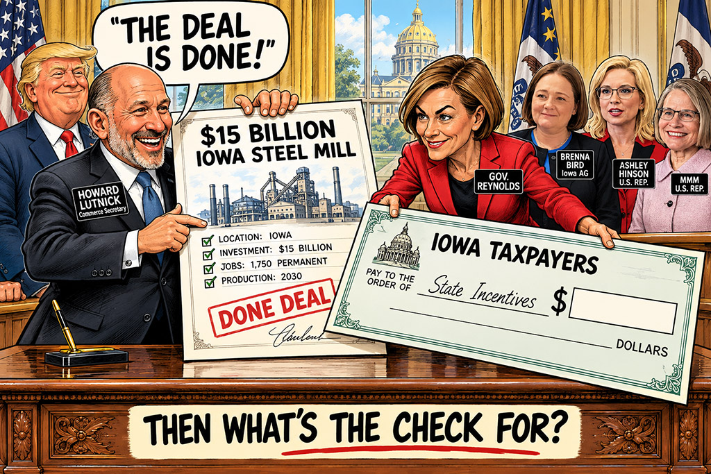 If the steel mill deal is done why do taxpayers need to contribute
