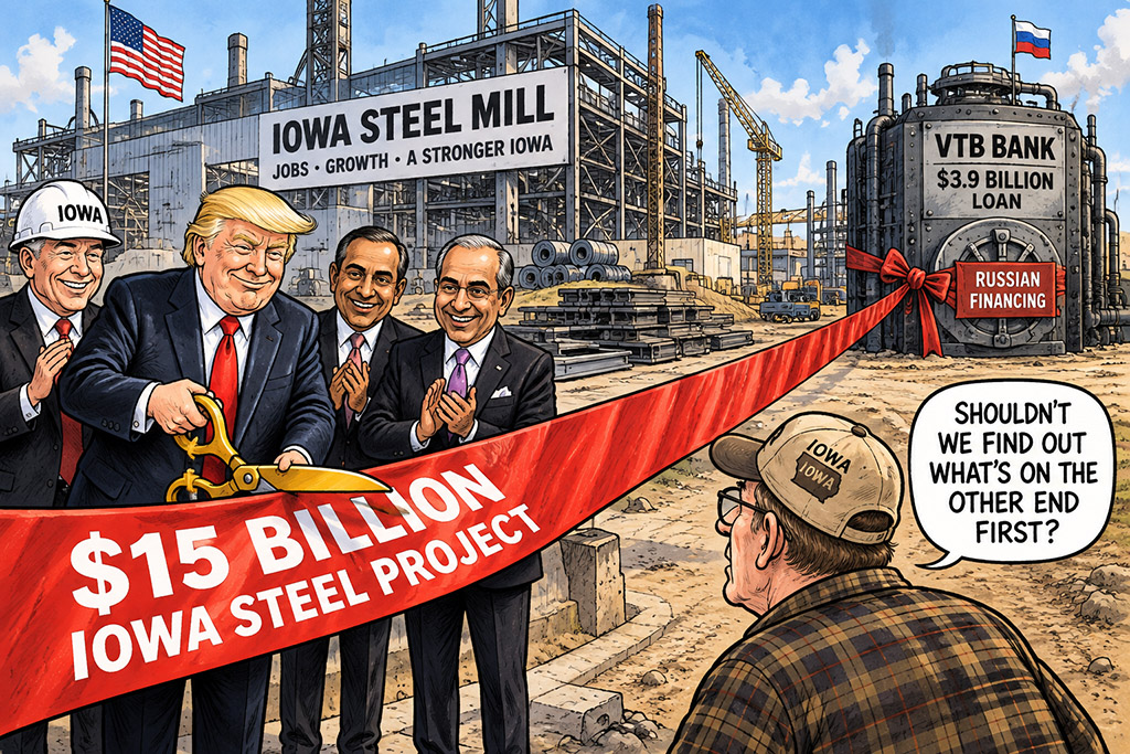Ribbon cutting for the Iowa steel mill