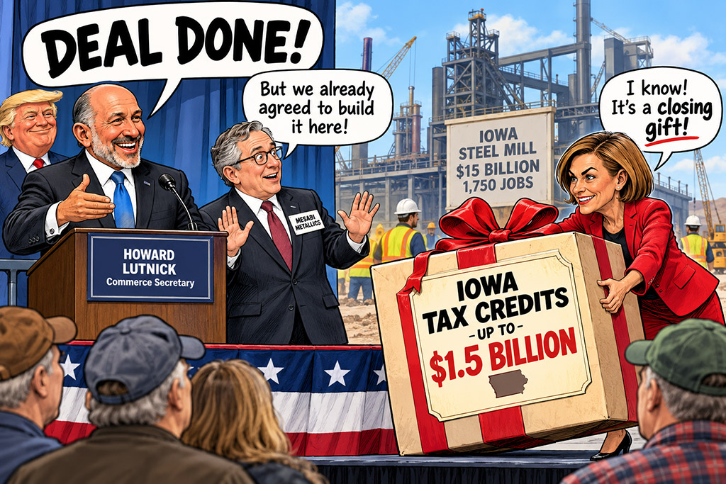 The steel mill deal is done - why does Kim want to give them Iowa taxpayers' money