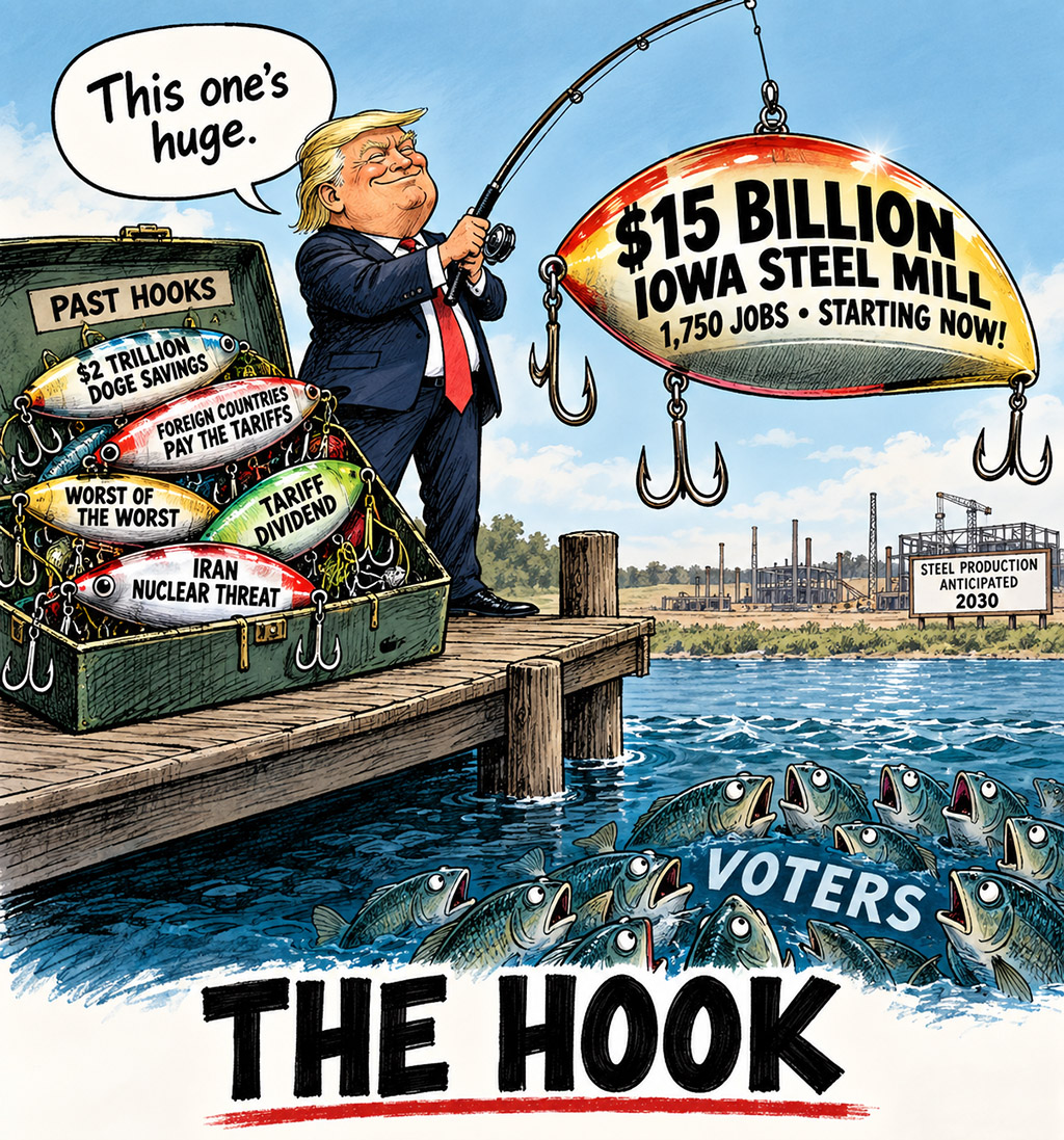 Trump uses The Hook to attract attention