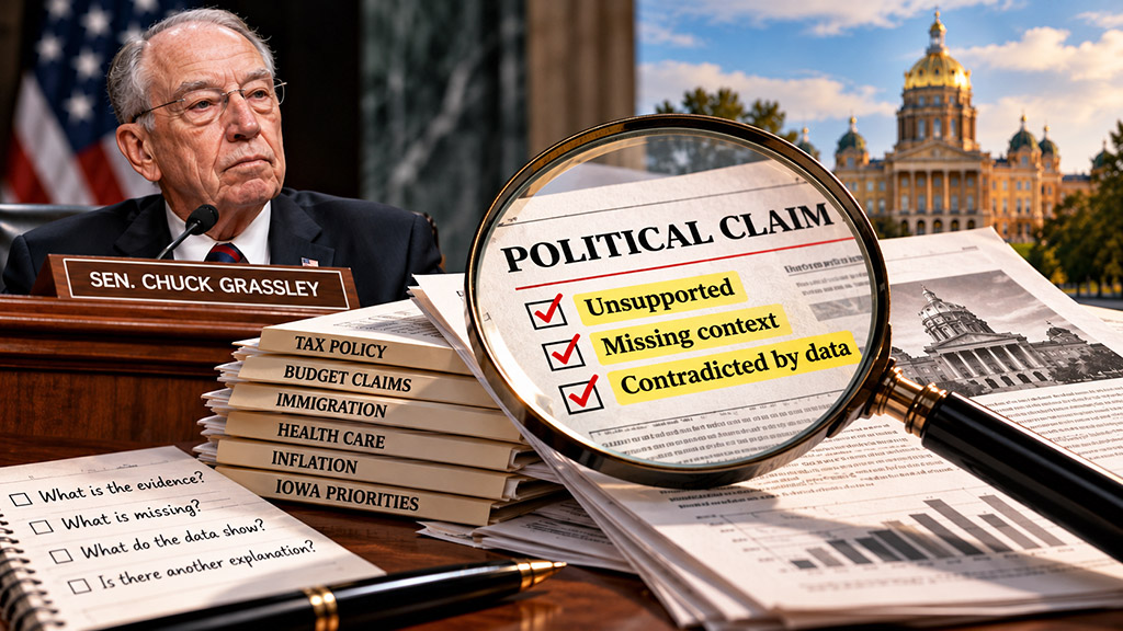 Grassley's claims examined and debunked with critical thinking