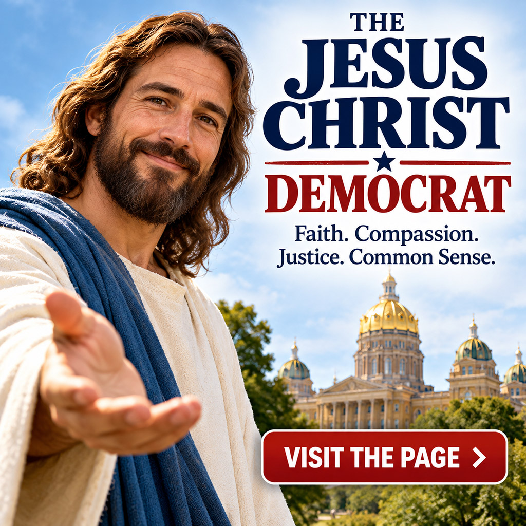 Jesus Christ Democrat square ad