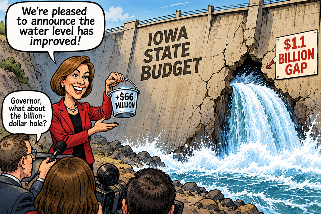 The state budget gap has improved - by a tiny amount