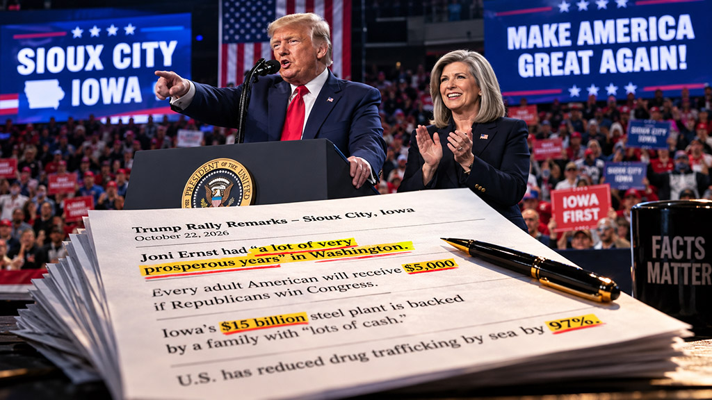 Trump and Joni Ernst in Sioux City