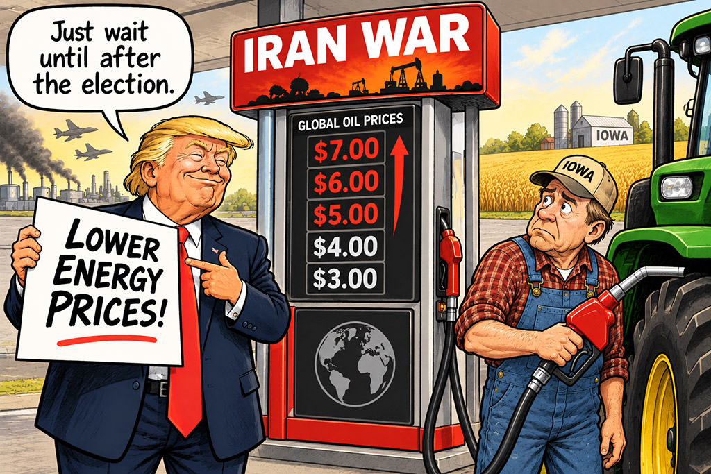 Trump promises low gas prices as global oil prices spike