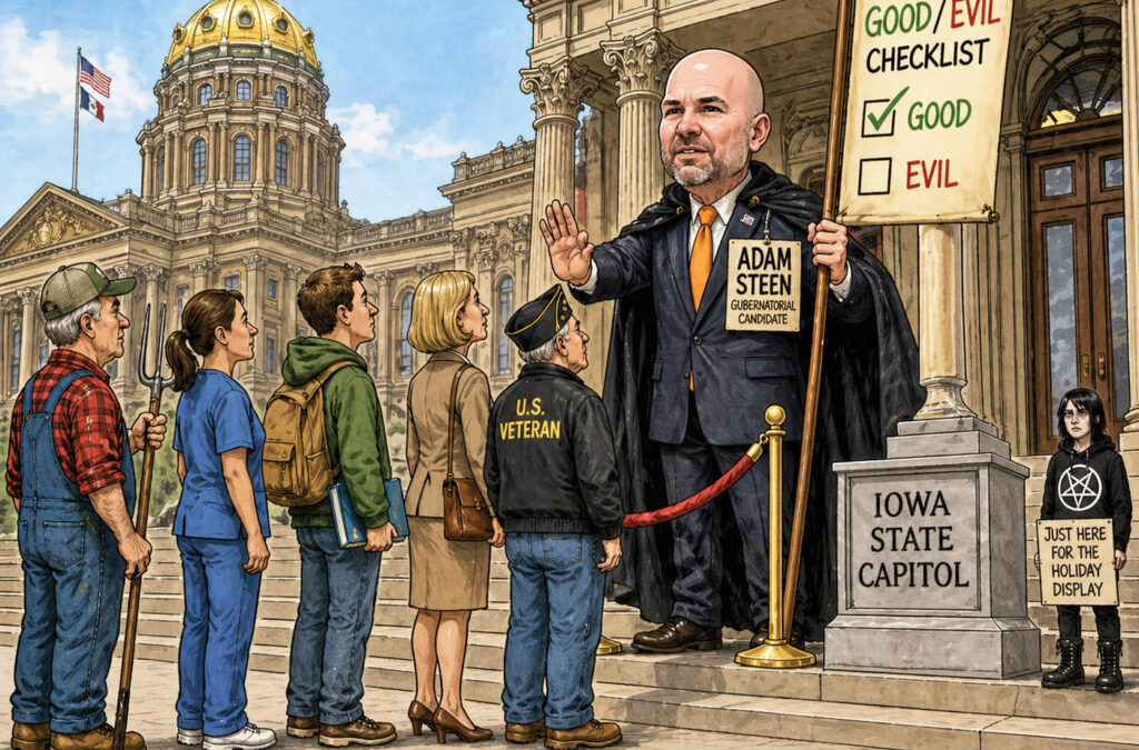 Steen Ad Frames Iowa Governor’s Race as “Good vs. Evil”
