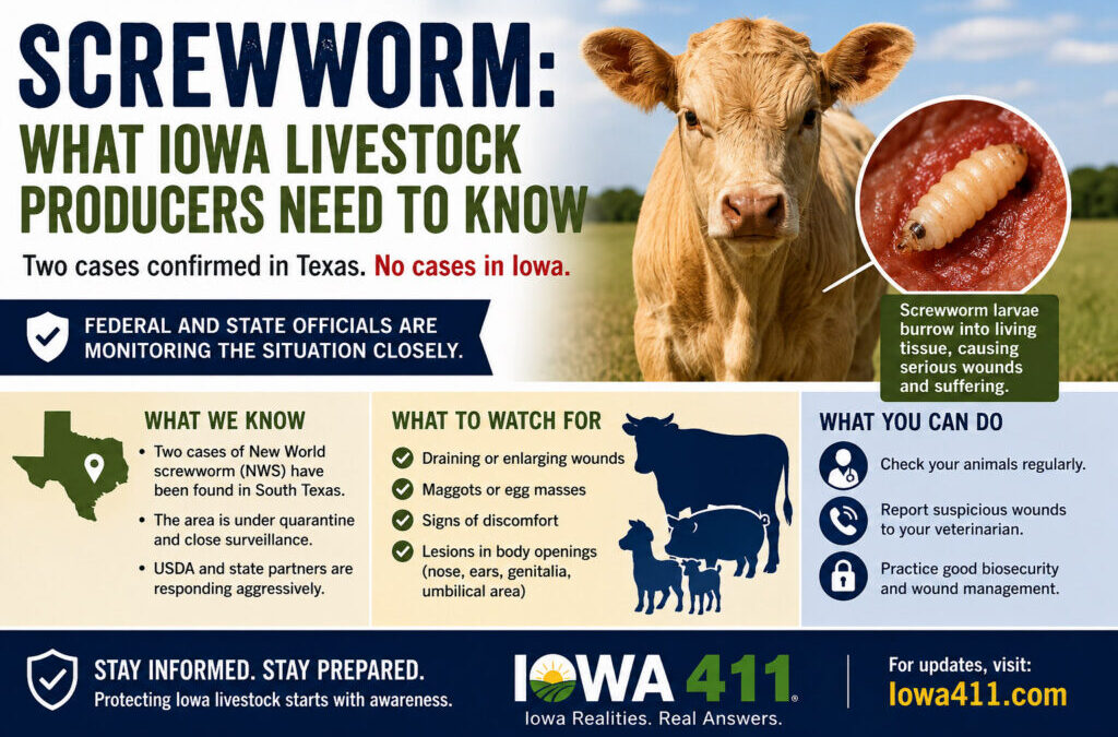 Two New Screwworm Cases Confirmed in U.S. Livestock